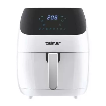 Zelmer ZAF5501W Be Aliejaus Oro Gruzdintuvė, 5L, 1500W, Skaitmeninis Jutiklinis Skydelis, Balta