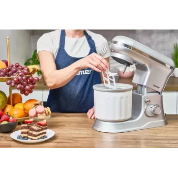 Zelmer ZKR1360 Stacionarus maišytuvas – 1300 W, 5.5 L dubuo, planetinis maišymas, juoda/sidabrinė
