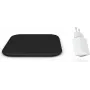 Zens Single belaidis įkroviklis Combi Pack USB - Qi sertifikuotas 10W greito įkrovimo įkrovimo padėklas su 12W sieniniu adapteriu, juodas