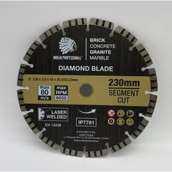 ZOYA Diamond Cutting Disc 230mm 25.4/22.23 Segment Turbo Cut Indian Professional