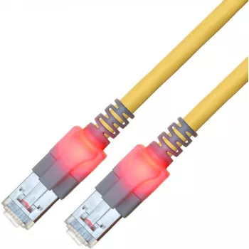 ZVK GmbH EasyLan DualBoot LED CAT 6 SFTP tinklo kabelis RJ-45 male to RJ-45 male 50cm geltonas CS1OYCDCD0005