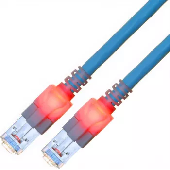 ZVK GmbH EasyLan DualBoot LED tinklo kabelis RJ-45 vyriškas į RJ-45 vyrišką 50 cm SFTP CAT 6 mėlynas CS1OBCDCD0005