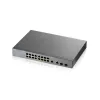 ZyXEL GS1350-18HP-EU0101F Smart Managed Gigabit PoE+ Switch su 16 PoE+ prievadų ir 2 SFP jungtimis, 250W biudžetas
