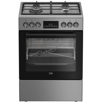 Beko FBMA61330GXDTN dujinė viryklė su viena 72 l elektrine orkaite, 60 cm