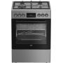 Beko FBMA61330GXDTN dujinė viryklė su viena 72 l elektrine orkaite, 60 cm
