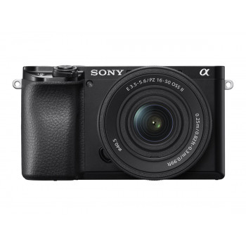 Sony Alpha 6100A ILCE6100AKB.CEC sisteminis fotoaparatas su E PZ 16–50mm OSS II objektyvu, juodas