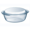 PYREX Essentials stiklinė troškintuvų forma su dangčiu, 2,1 l, apvali, borosilikatinis stiklas, permatoma, Ø19 cm