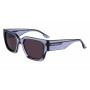 Karl Lagerfeld Unisex KL6142S-020 kvadratiniai akiniai nuo saulės, juodas rėmelis, pilki lęšiai, 55 mm