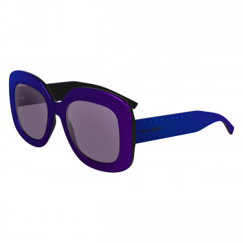 Karl Lagerfeld moteriški akiniai nuo saulės KL6165S-500 Cat Eye, purpurinis rėmelis, pilki gradientiniai lęšiai, 53 mm