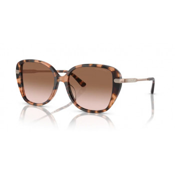 Michael Kors moteriški akiniai nuo saulės MK2185BU34491 Cat Eye, tamsaus vėžlio kiauto rėmeliai, rudi gradientiniai lęšiai, 56/17/140 mm