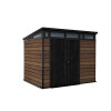KETER Sodo namelis Deco Pent 9x7 riešutmedžio spalvos