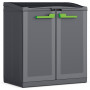 KETER Atliekų rūšiavimo sistema Split Basic 110L Perdirbimo sistema 68x39x85cm tamsiai pilka/juoda