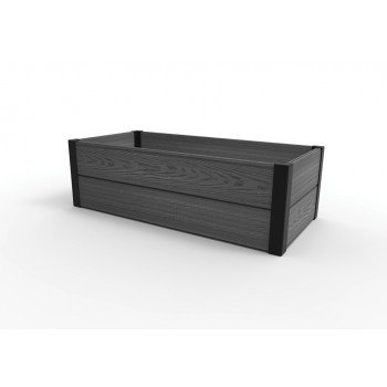 KETER Stačiakampis gėlių lovos apvadas Maple Trough 106x52x32cm pilkas