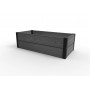 KETER Stačiakampis gėlių lovos apvadas Maple Trough 106x52x32cm pilkas