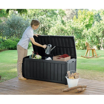KETER Sodo daiktadėžė / suolas Glenwood Storage Box 390 L - pilka