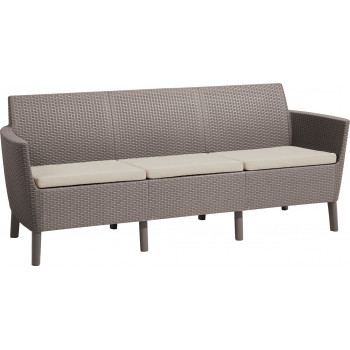 KETER Salemo 3 vietų sofa smėlio spalvos