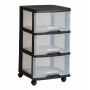 CURVER 3 stalčių sistema 20L stalčių sistema 37x39x61cm juoda/permatoma