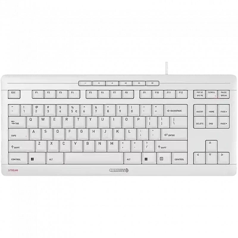 CHERRY STREAM TKL klaviatūra universali USB AZERTY prancūziška balta