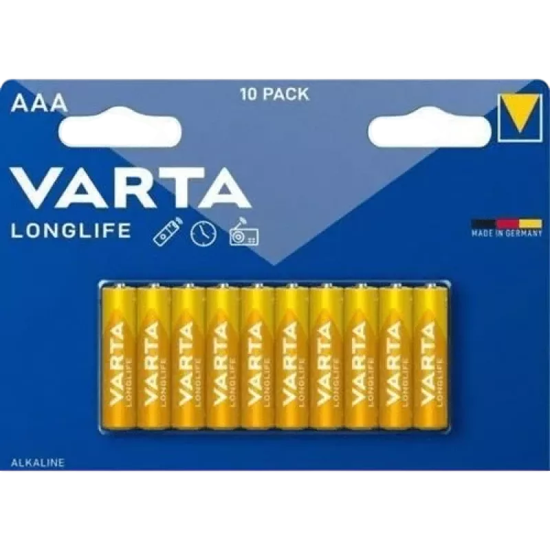 Šarminės AAA baterijos Varta LONGLIFE Power — pakuotėje 10 vnt. (modelis 4903121761)