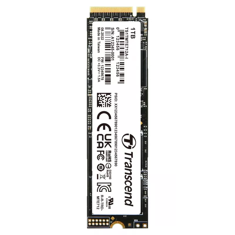 Transcend 1 TB Internal M.2 SSD 2280 TS1TMTE712P-VS1 (TS1TMTE712P-VS1)