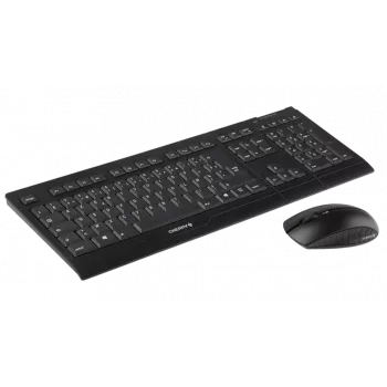 CHERRY B.Unlimited 3.0 klaviatūra, pelė komplekte, universali, RF belaidė, AZERTY, prancūzų, juoda