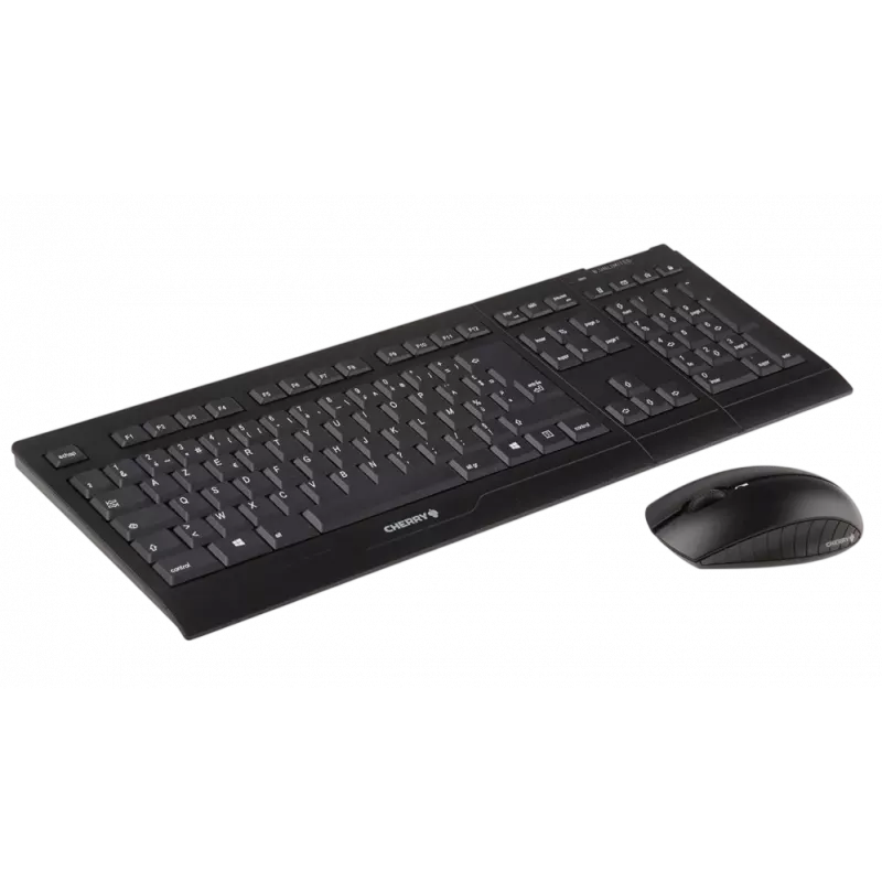 CHERRY B.Unlimited 3.0 klaviatūra, pelė komplekte, universali, RF belaidė, AZERTY, prancūzų, juoda