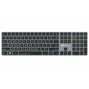 Klaviatūra LogicKeyboard ALBA UK Mac — Dyslexie išdėstymas LKB-DYSLEX-CWMU-UK, UK ISO Mac klavišų rinkinys