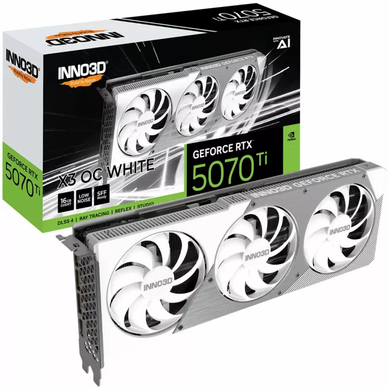 INNO3D GeForce RTX 5070 Ti X3 OC WHITE 16 GB GDDR7 vaizdo plokštė