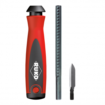 RUKO 107004 Unigrat C HSS užvartų šalinimo rinkinys, 3 dalys